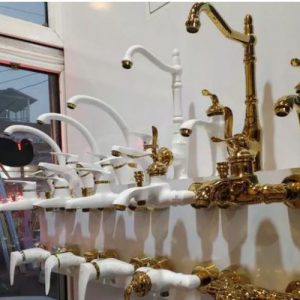 شیر ظرفشویی بامبو قاجاری طلایی